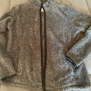 Gray fluffy sweater